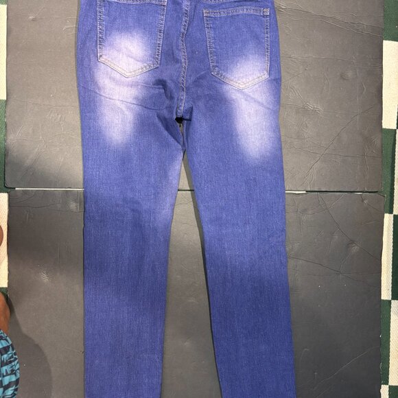 Men’s Purple Distressed Street Style Jeans – Size 28 NWT - Picture 7 of 7